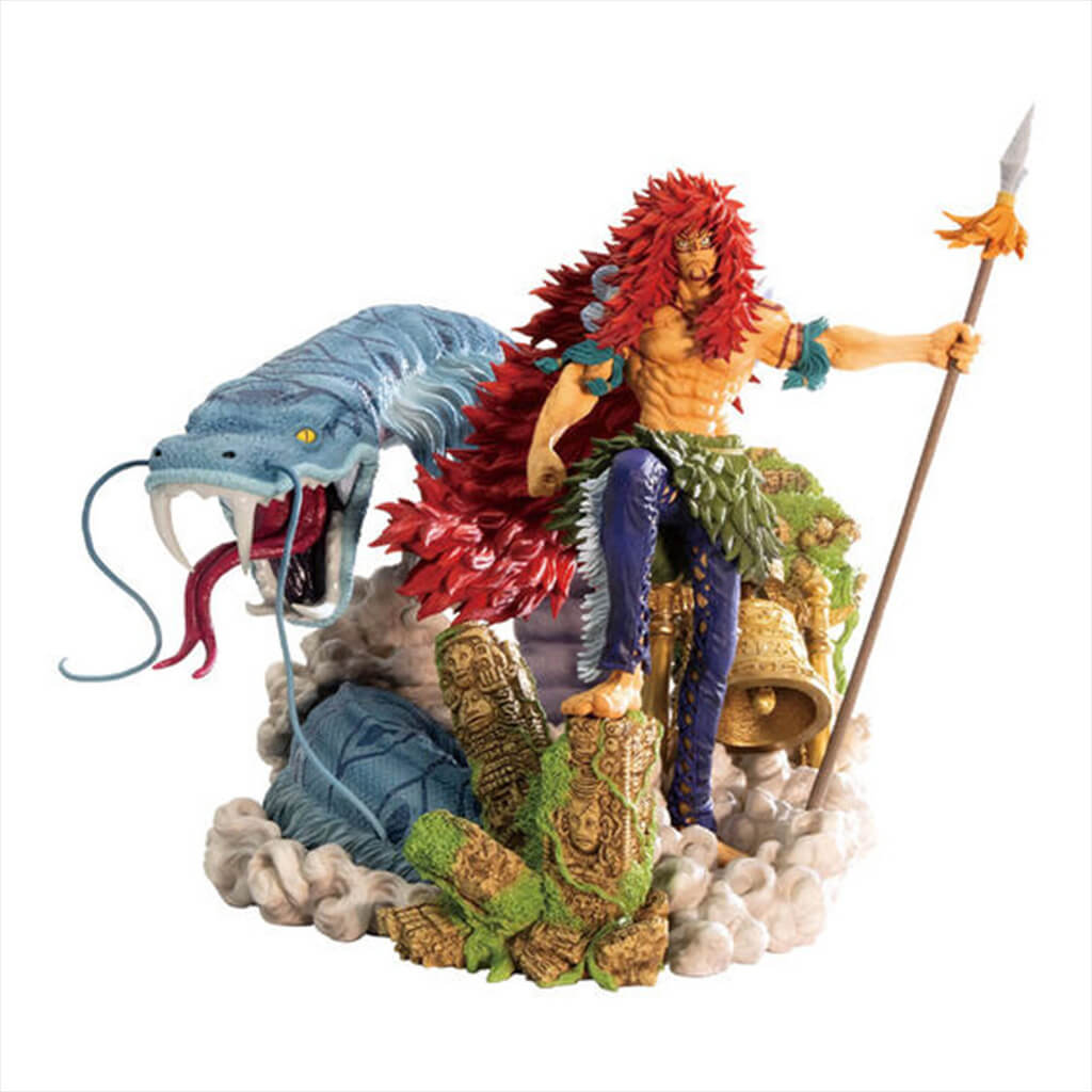 ICHIBAN KUJI ONE PIECE SCULPTOR KING SHANDORIAN WARRIOR - A PRIZE KALGARA FIGURINE (BRUSH VER.)