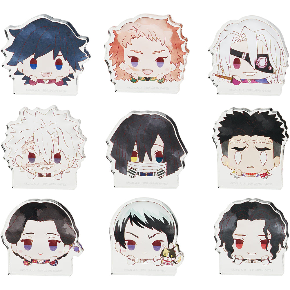 ICHIBAN KUJI DEMON SLAYER KIMETSU NO YAIBA THE SUCCESSOR - E PRIZE WATCH ME ACRYLIC MASCOT COMPLETE SET OF 9 TYPES