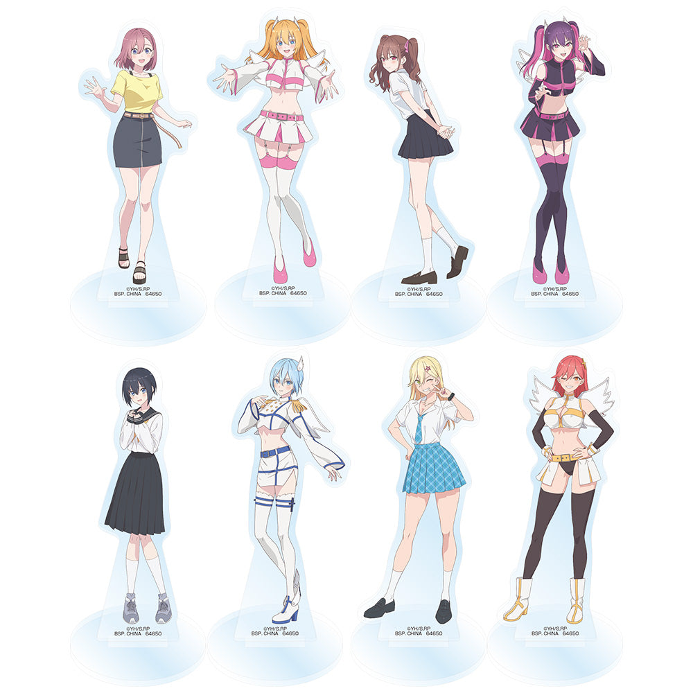 ICHIBAN KUJI 2.5 DIMENSIONAL SEDUCTION - ANGEL AIRBORNE FORCES ASSEMBLE ! - G PRIZE ACRYLIC STAND - COMPLETE SET OF 8 TYPES