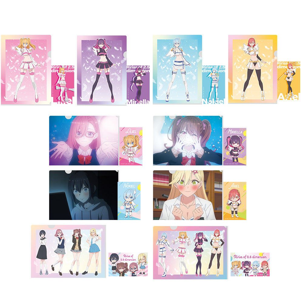 ICHIBAN KUJI 2.5 DIMENSIONAL SEDUCTION - ANGEL AIRBORNE FORCES ASSEMBLE ! - H PRIZE CLEAR FILE + STICKER SET - COMPLETE SET OF 10 TYPES