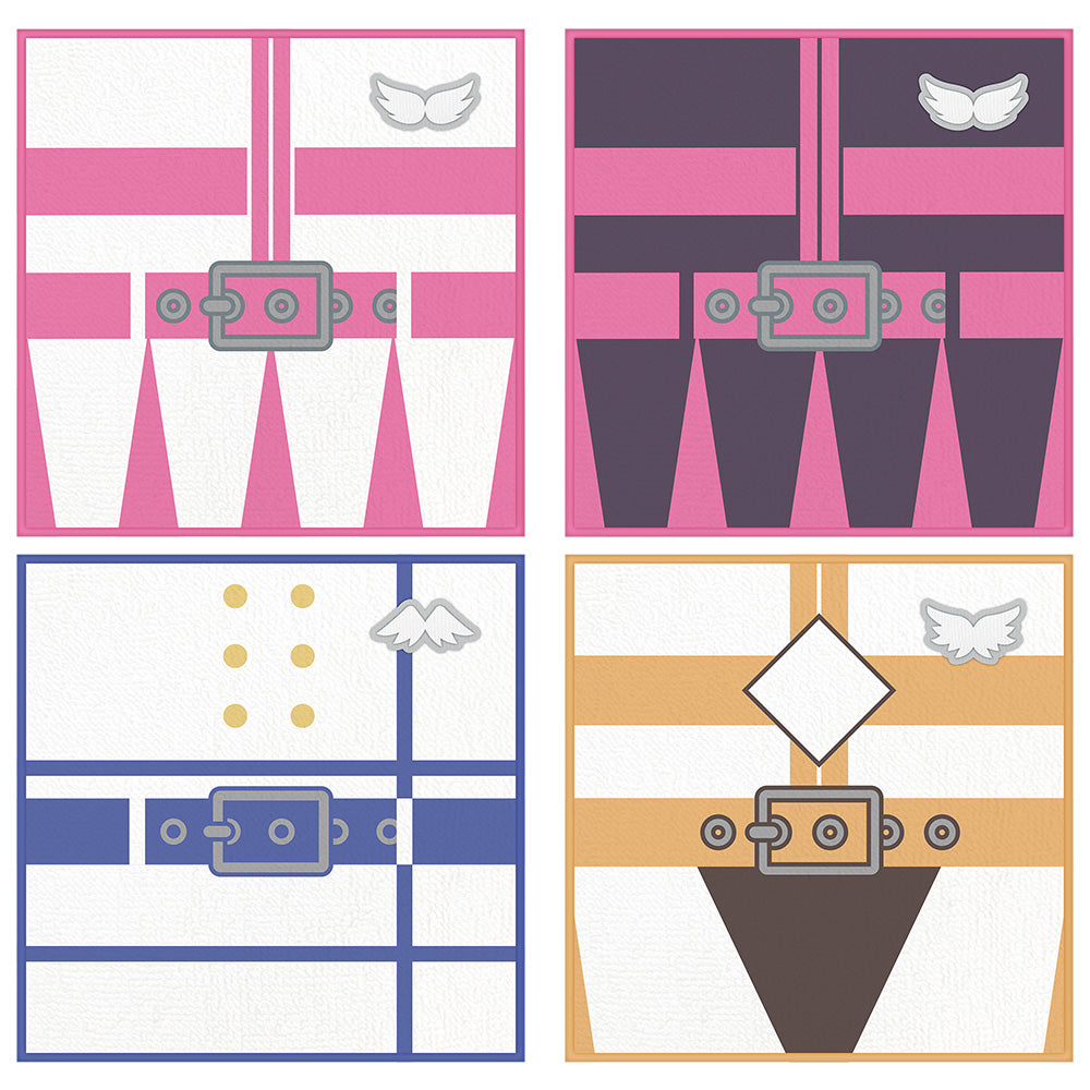 ICHIBAN KUJI 2.5 DIMENSIONAL SEDUCTION - ANGEL AIRBORNE FORCES ASSEMBLE ! - J PRIZE - COSTUME-STYLE TOWEL - COMPLETE SET OF 4 TYPES
