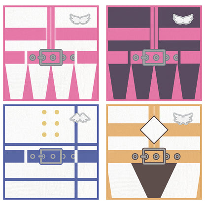 ICHIBAN KUJI 2.5 DIMENSIONAL SEDUCTION - ANGEL AIRBORNE FORCES ASSEMBLE ! - J PRIZE - COSTUME-STYLE TOWEL - COMPLETE SET OF 4 TYPES