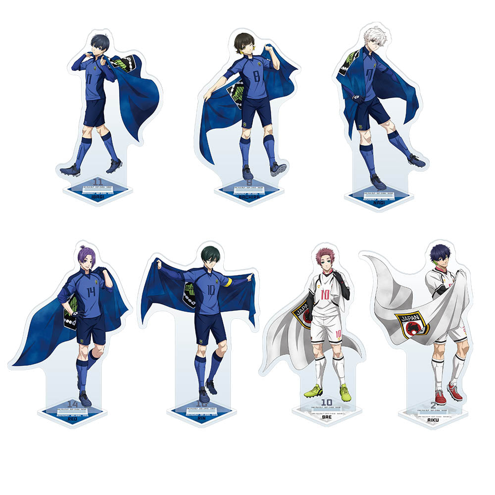 ICHIBAN KUJI BLUE LOCK CHAIN OF ENTHUSIASM - G PRIZE ACRYLIC STAND - COMPLETE SET OF 7 TYPES