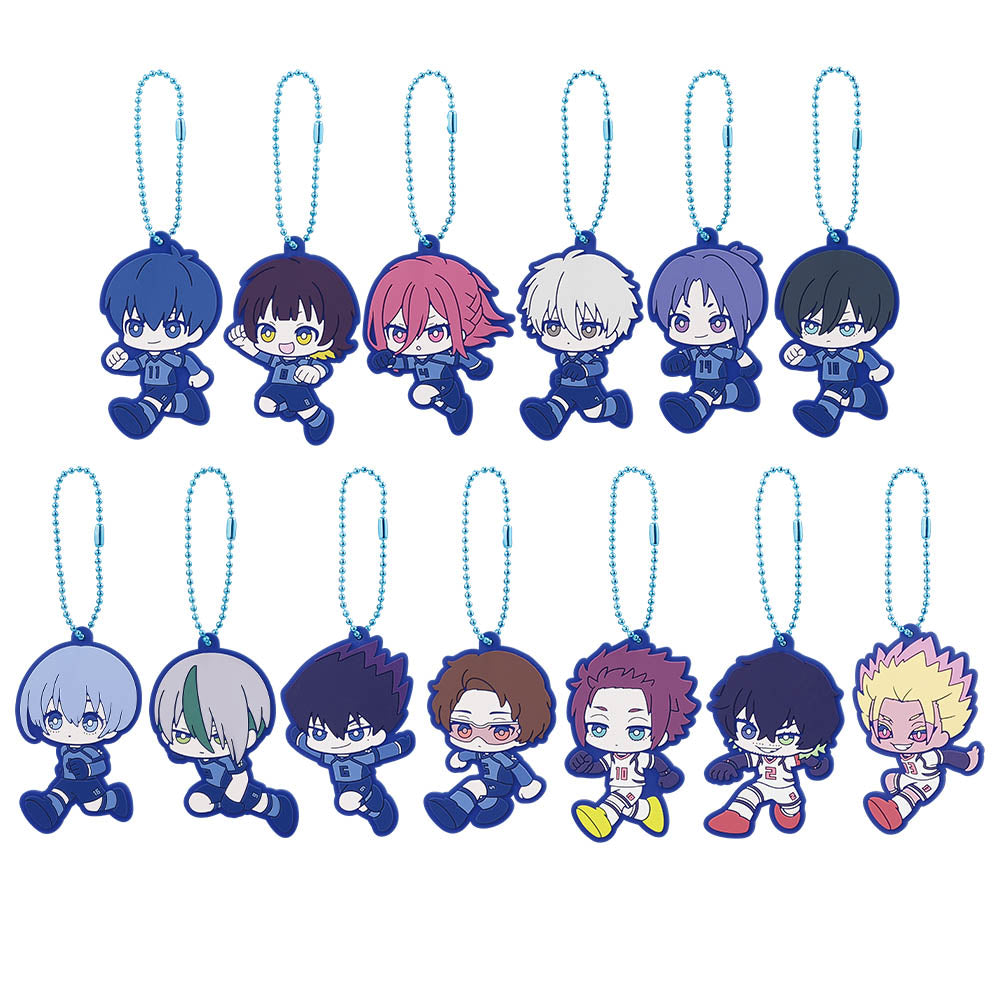 ICHIBAN KUJI BLUE LOCK CHAIN OF ENTHUSIASM - I PRIZE RUBBER CHARM - COMPLETE SET OF 13 TYPES