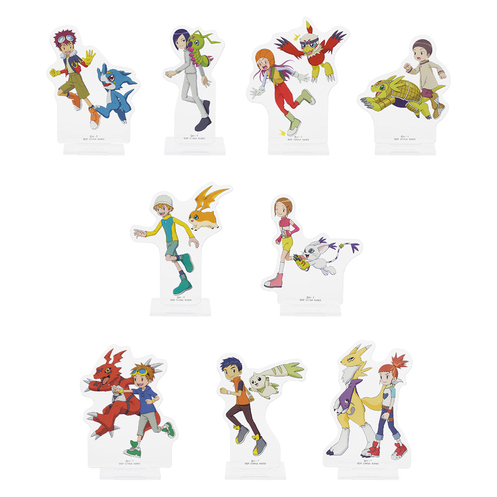 ICHIBAN KUJI DIGIMON - TWO POWERS THAT EMIT LIGHT - D PRIZE - ACRYLIC STAND complete set 9 types