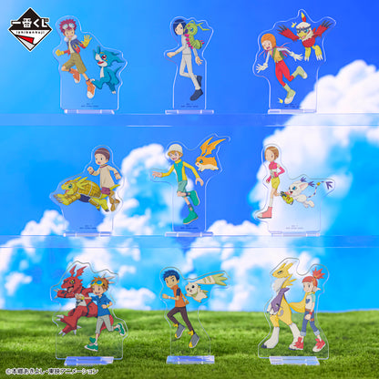 ICHIBAN KUJI DIGIMON - TWO POWERS THAT EMIT LIGHT - D PRIZE - ACRYLIC STAND complete set 9 types