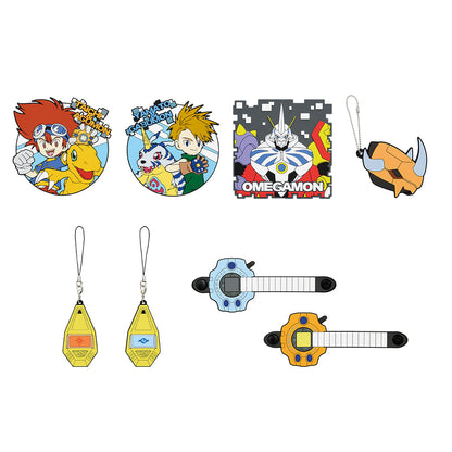 ICHIBAN KUJI DIGIMON - TWO POWERS THAT EMIT LIGHT - F PRIZE - RUBBER COLLECTION complete set 8 types