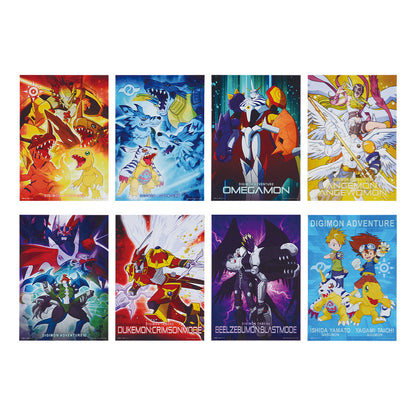 ICHIBAN KUJI DIGIMON - TWO POWERS THAT EMIT LIGHT - G PRIZE - CLEAR POSTER complete set 8 types