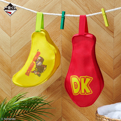 ICHIBAN KUJI DONKEY KONG - D PRIZE - YURATTO LAUNDRY POUCH - COMPLETE SET OF 2