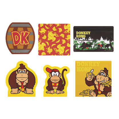 ICHIBAN KUJI DONKEY KONG - H PRIZE - ZIPPER BAG MEMO COLLECTION - COMPLETE SET OF 6