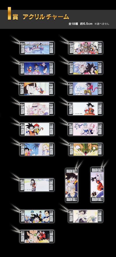 Ichiban Kuji Dragon Ball VS Omnibus Ultimate - I Prize - Acrylic Charm Complete Set 18 Types