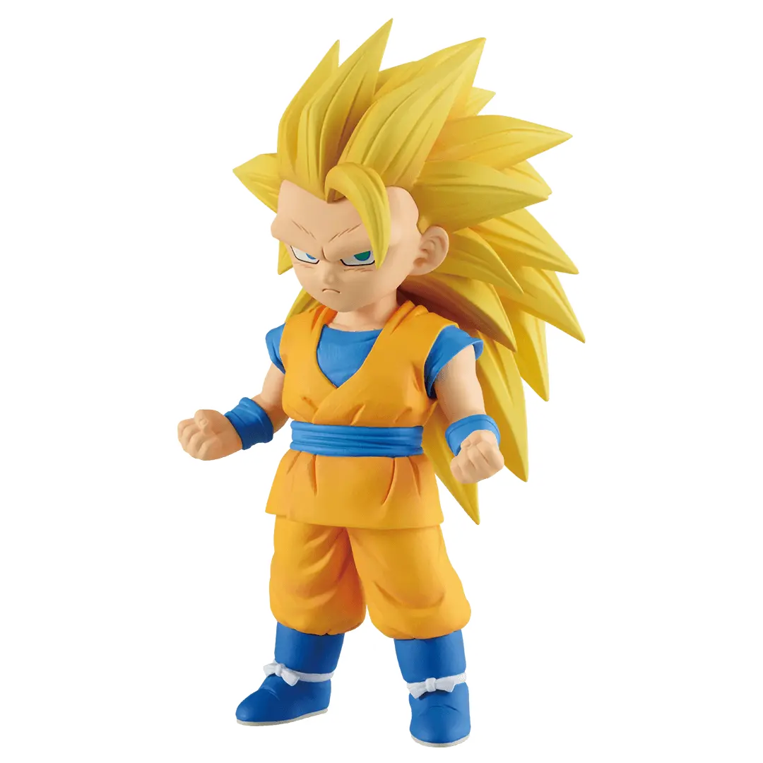 ICHIBAN KUJI DRAGON BALL DAIMA 2 - B PRIZE SUPER SAIYAN 2 AND SUPER SAIYAN 3 SON GOKU MINI MASTERLISE EMOVING