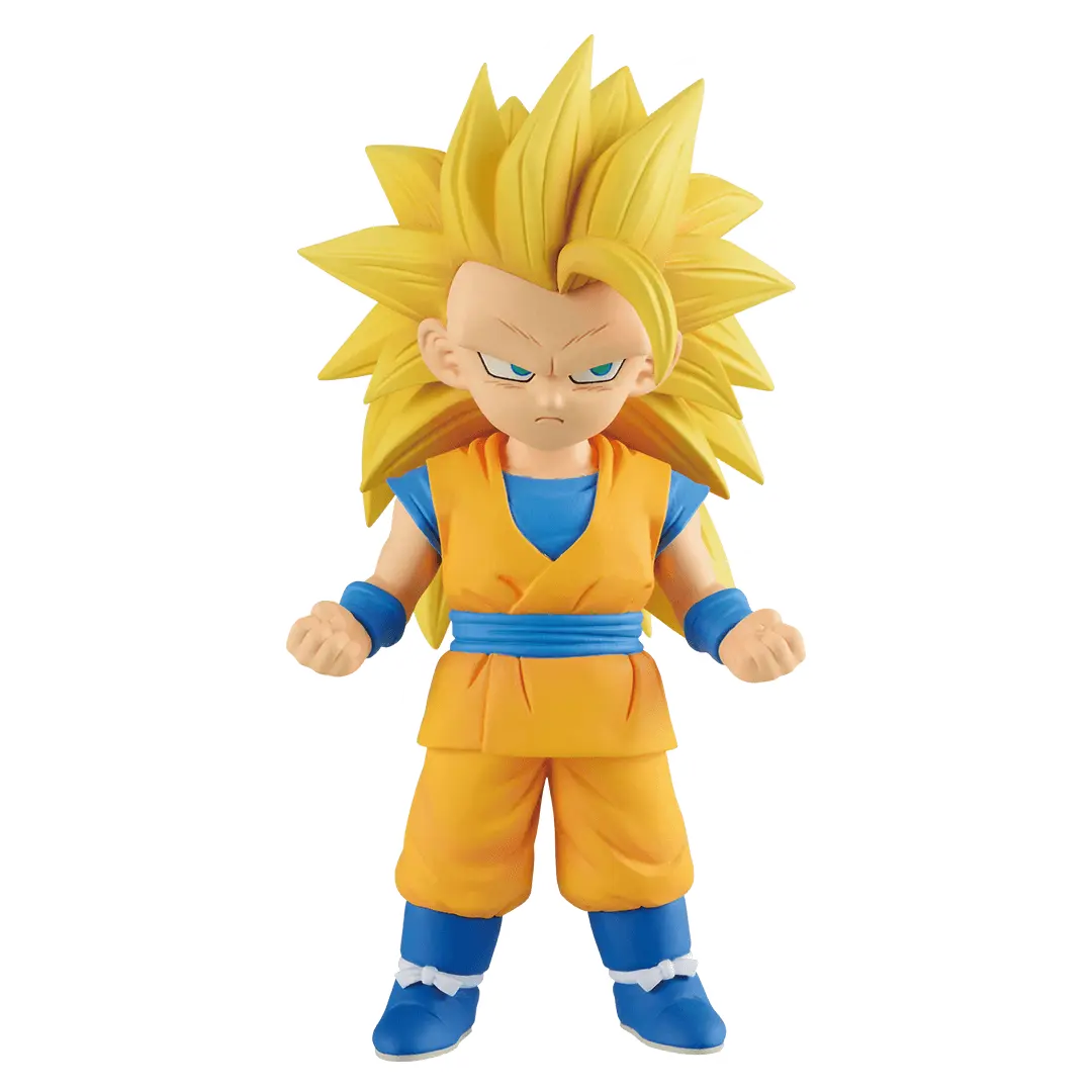 ICHIBAN KUJI DRAGON BALL DAIMA 2 - B PRIZE SUPER SAIYAN 2 AND SUPER SAIYAN 3 SON GOKU MINI MASTERLISE EMOVING