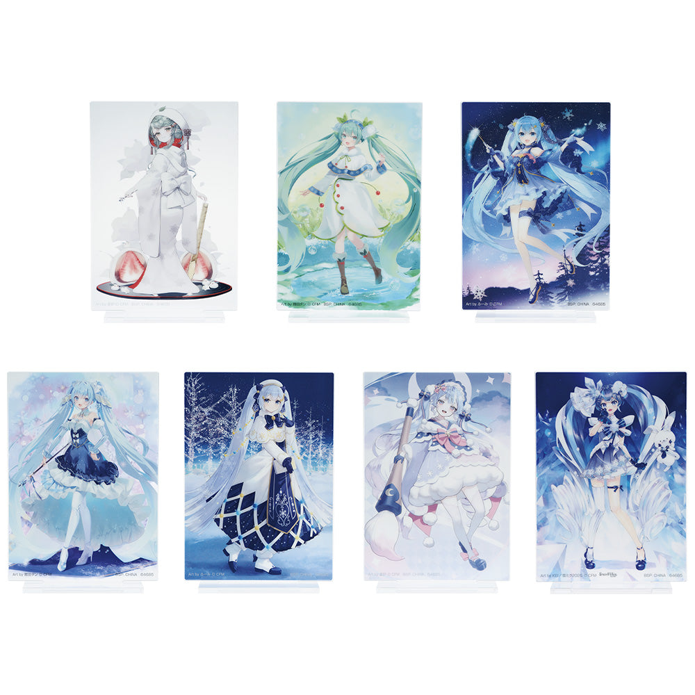 ICHIBAN KUJI HATSUNE MIKU - SNOW MIKU - THIRD SEASON - J PRIZE - ACRYLIC STAND - COMPLETE SET OF 7 TYPES