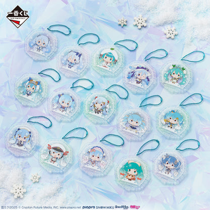 ICHIBAN KUJI HATSUNE MIKU - SNOW MIKU - THIRD SEASON - K PRIZE - SNOW MIKU ALL STARS ACRYLIC CHARM - COMPLETE SET OF 15 TYPES