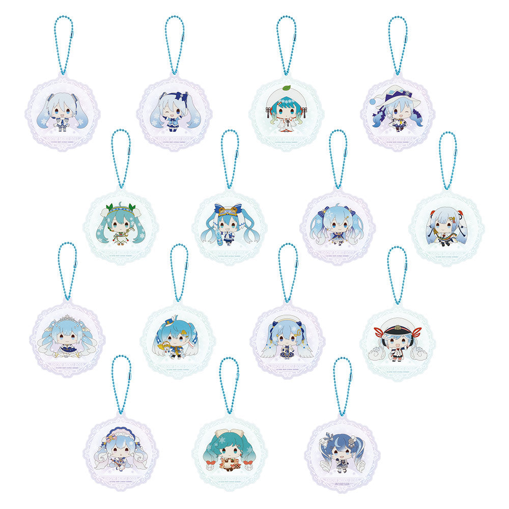 ICHIBAN KUJI HATSUNE MIKU - SNOW MIKU - THIRD SEASON - K PRIZE - SNOW MIKU ALL STARS ACRYLIC CHARM - COMPLETE SET OF 15 TYPES