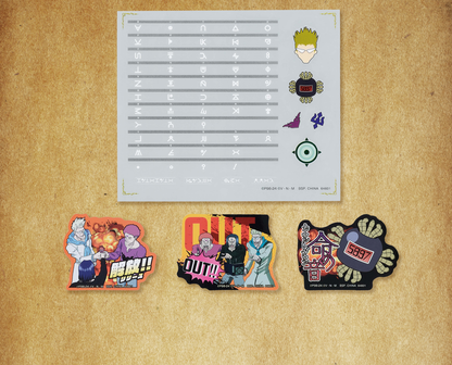 ICHIBAN KUJI HUNTER X HUNTER - GREED ISLAND - K PRIZE - CLEAR STICKER & FLAKE STICKER Complete Set 8 Types