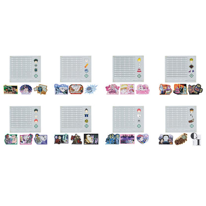 ICHIBAN KUJI HUNTER X HUNTER - GREED ISLAND - K PRIZE - CLEAR STICKER & FLAKE STICKER Complete Set 8 Types