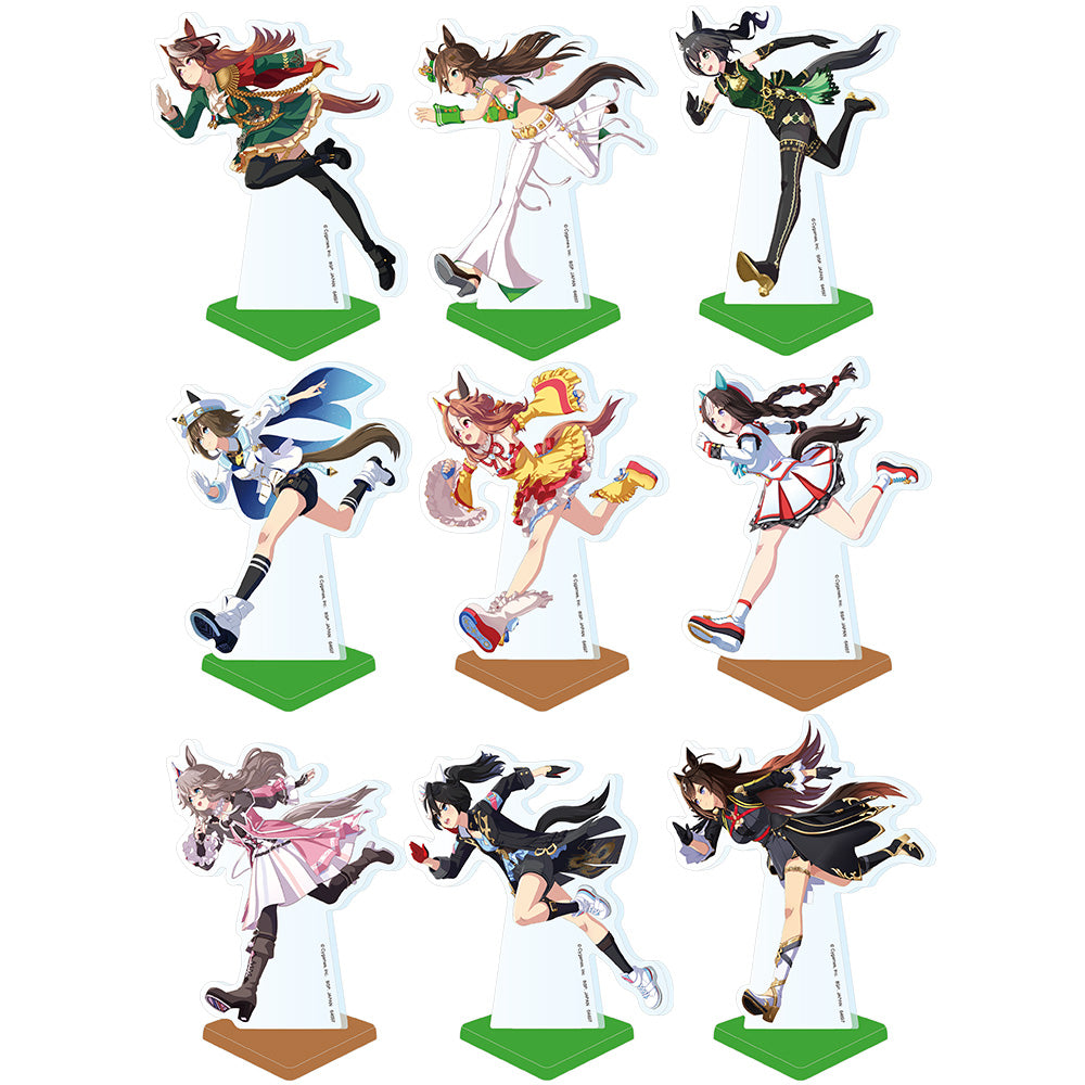 ICHIBAN KUJI UMA MUSUME PRETTY DERBY 11TH EDITION - F PRIZE DREAM RACE! ACRYLIC STAND COMPLETE SET OF 9 TYPES