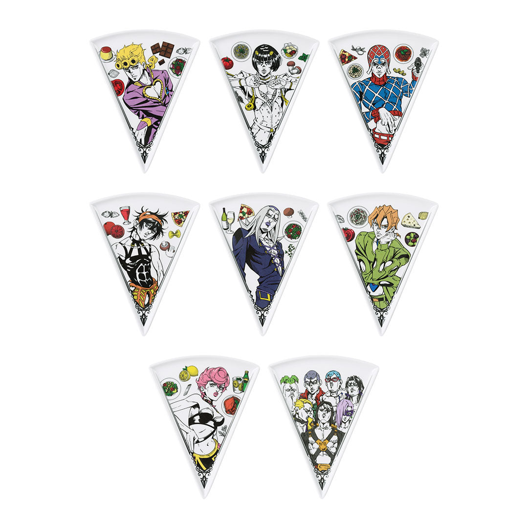 ICHIBAN KUJI JOJO'S BIZARRE ADVENTURE - GOLDEN WIND - J PRIZE - PIZZA PLATE Complete Set 8 Types
