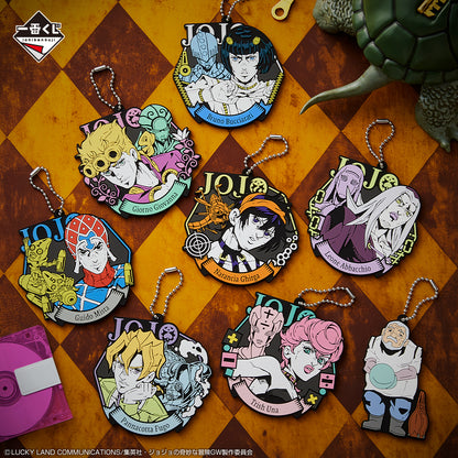 ICHIBAN KUJI JOJO'S BIZARRE ADVENTURE - GOLDEN WIND - K PRIZE - RUBBER CHARM Complete Set 8 Types