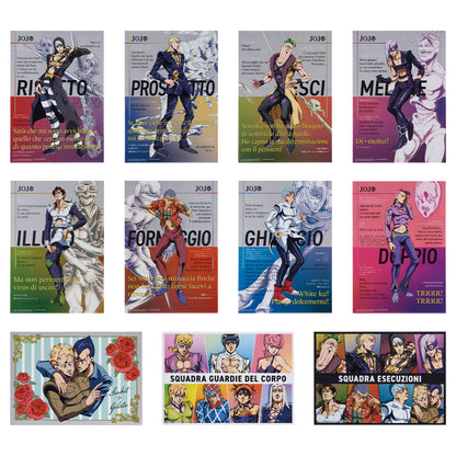 ICHIBAN KUJI JOJO'S BIZARRE ADVENTURE GOLDEN WIND HITMAN TEAM - L PRIZE CLEAR POSTER COMPLETE SET OF 11 TYPES