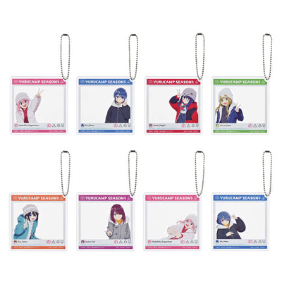 Ichiban Kuji Laid Back Camp - Season 3 - H Prize - Sns Style Acrylic Charm Complete Set 8 Types