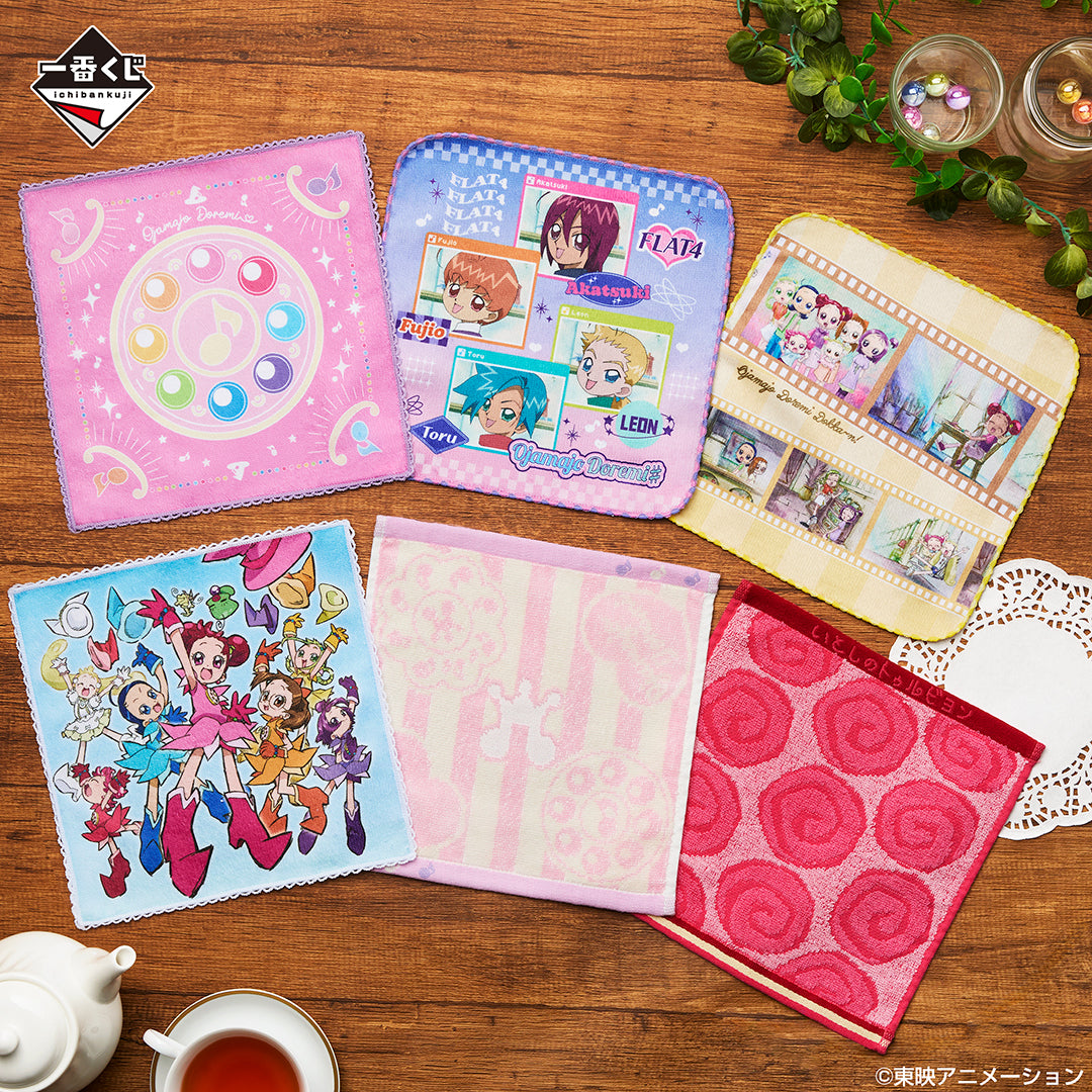 ICHIBAN KUJI MAGICAL DOREMI 25TH ANNIVERSARY - E PRIZE - TOWEL COLLECTION - COMPLETE SET OF 6 TYPES