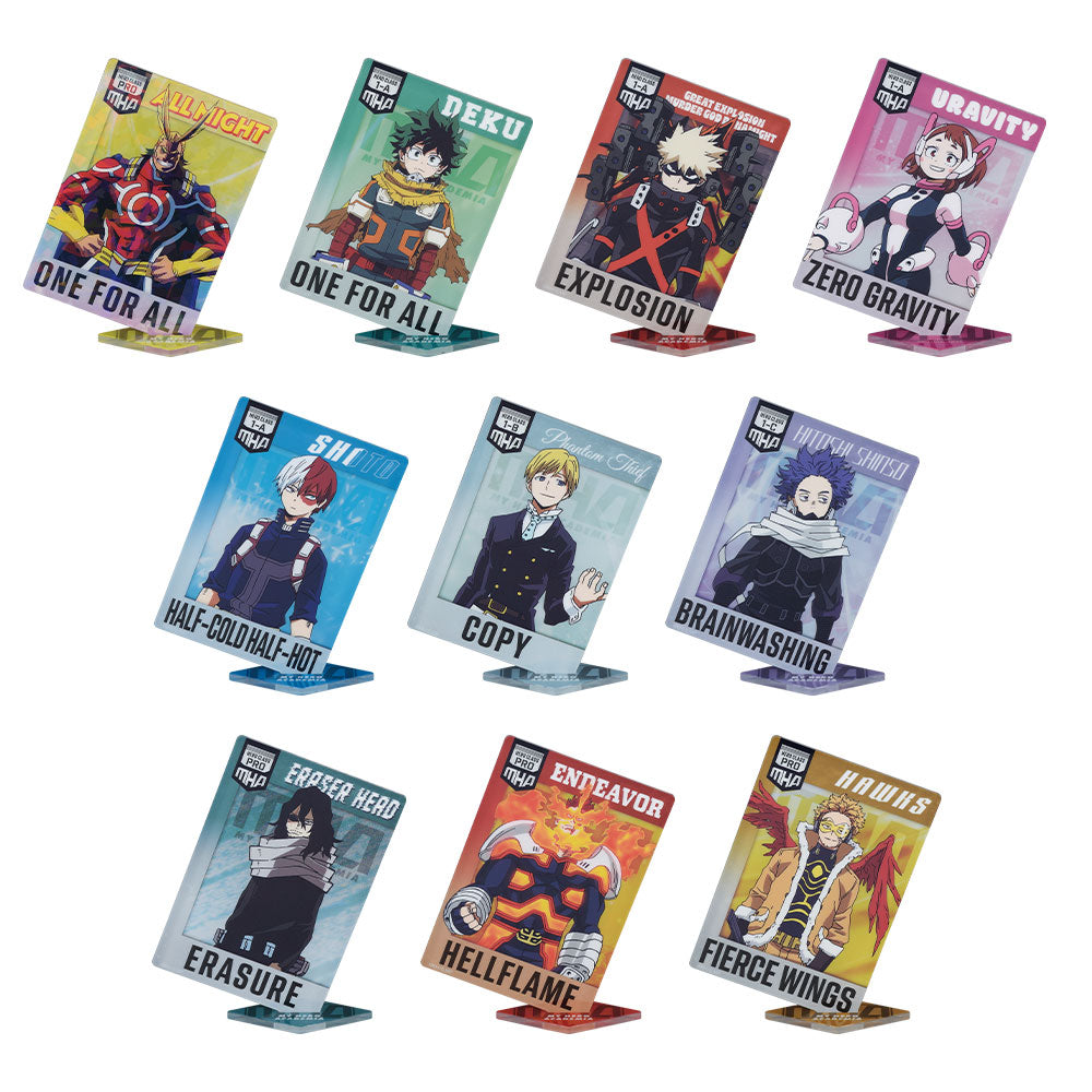 ICHIBAN KUJI MY HERO ACADEMIA - CONTINUOUS STAR - F PRIZE - Card-shaped acrylic stand Complete Set 10 Types