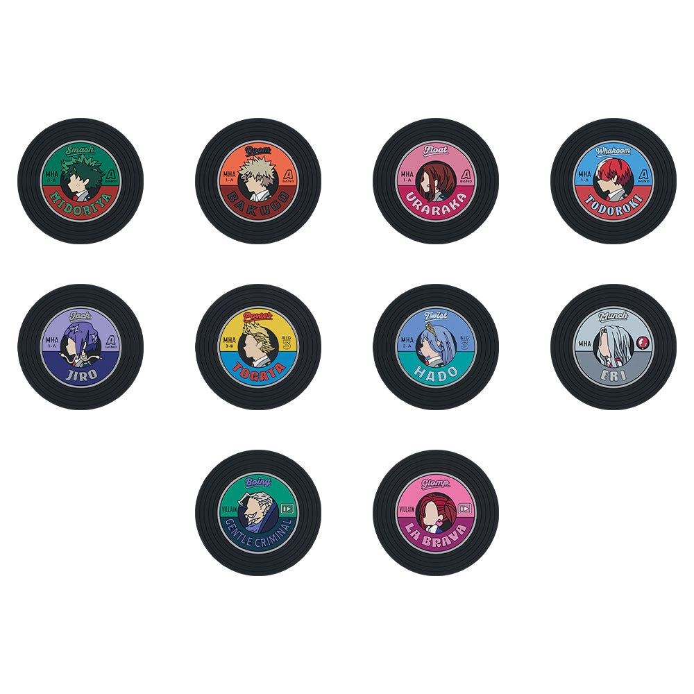 ICHIBAN KUJI MY HERO ACADEMIA - CULTURAL FESTIVAL!! - J PRIZE - RECORD DESIGN RUBBER COASTER Complete Set 10 Types