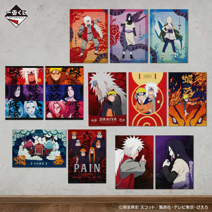 ICHIBAN KUJI NARUTO SHIPPUDEN - LEGENDARY THREE NINJAS - F PRIZE - CLEAR POSTER Complete Set 12 Types