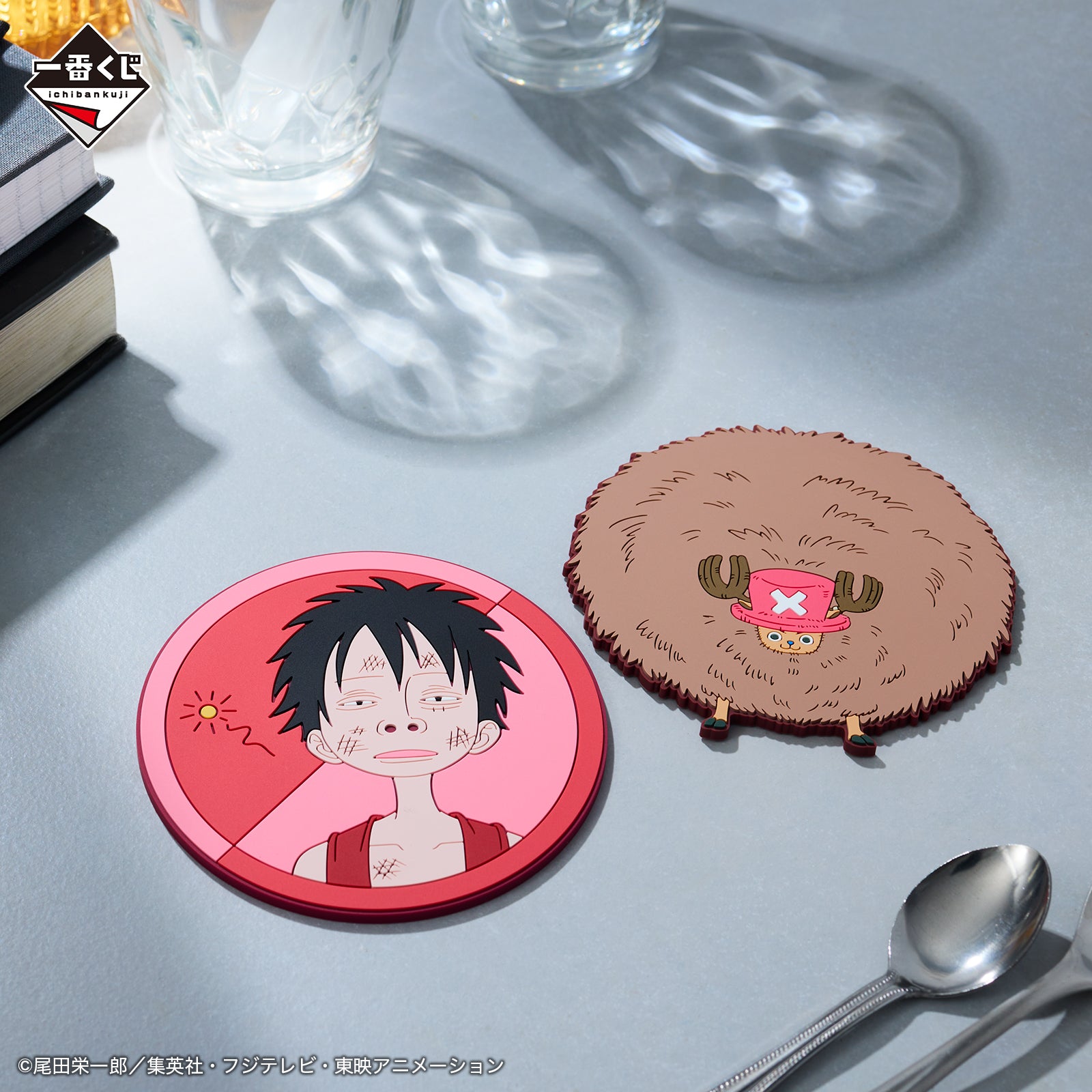 ICHIBAN KUJI ONE PIECE - THE GREATEST BATTLE - TO THE GREAT ROUTE - G PRIZE - RUBBER COASTER - COMPLETE SET OF 10