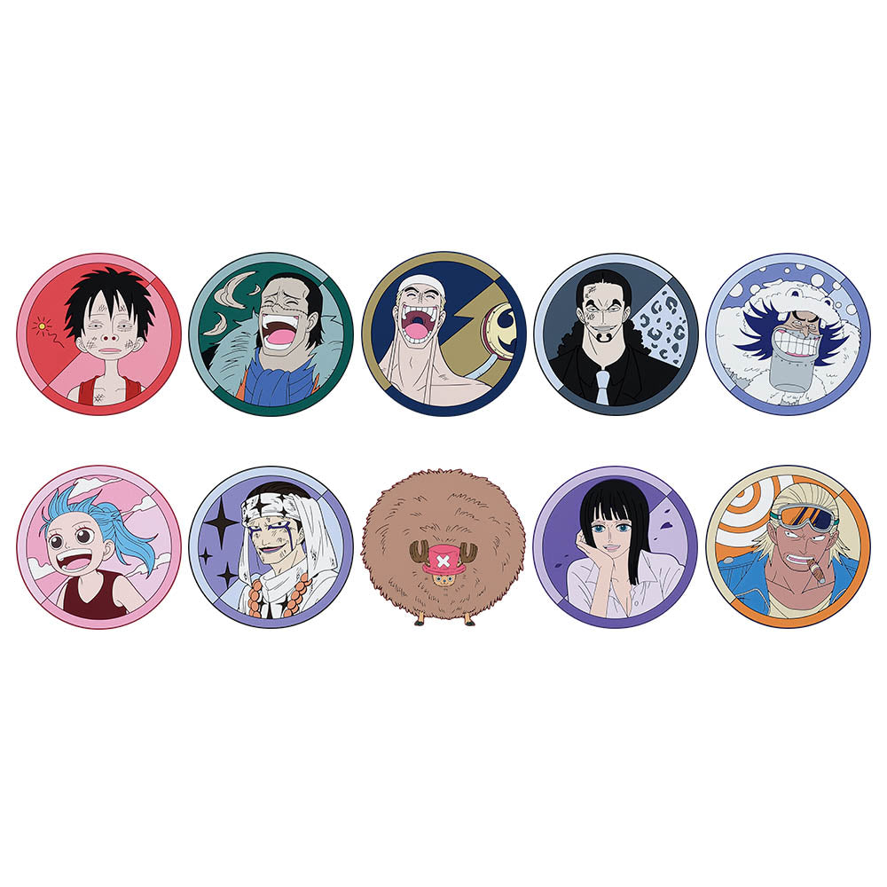 ICHIBAN KUJI ONE PIECE - THE GREATEST BATTLE - TO THE GREAT ROUTE - G PRIZE - RUBBER COASTER - COMPLETE SET OF 10