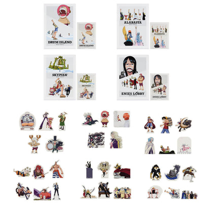 ICHIBAN KUJI ONE PIECE - THE GREATEST BATTLE - TO THE GREAT ROUTE - I PRIZE - BUNDLE CLEAR FILE / STICKER - COMPLETE SET OF 10