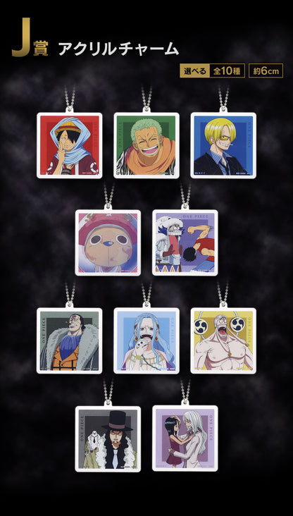 ICHIBAN KUJI ONE PIECE - THE GREATEST BATTLE - TO THE GREAT ROUTE - J PRIZE - ACRYLIC CHARM - COMPLETE SET OF 10