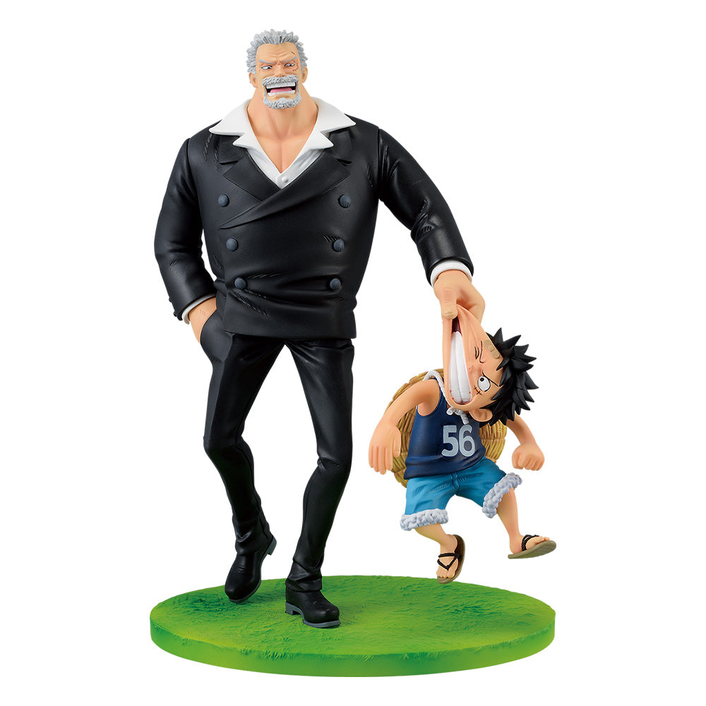 ICHIBAN KUJI ONE PIECE ROAD TO DAWN - THE PATH TO ADVENTURE - B PRIZE - REVIBLE MOMENT MONKEY D. LUFFY & MONKEY D. GARP