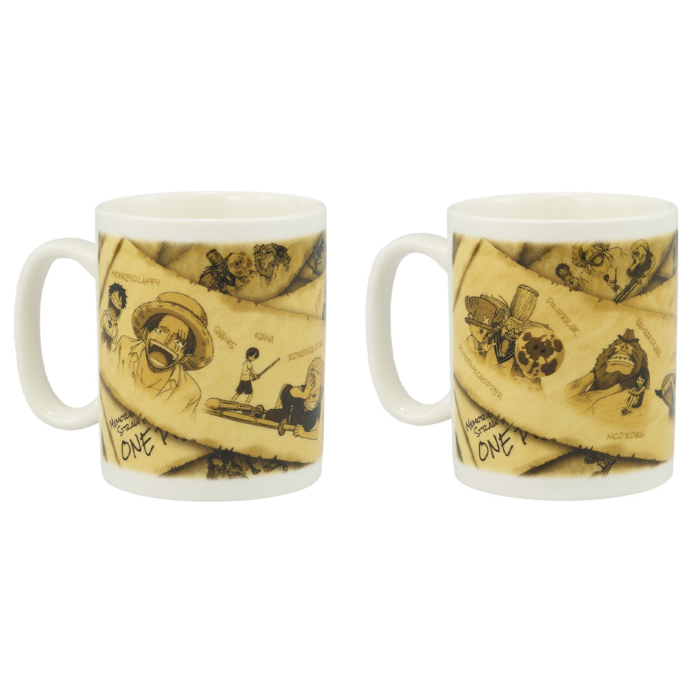 ICHIBAN KUJI ONE PIECE ROAD TO DAWN - THE PATH TO ADVENTURE - E PRIZE - MUG Complete Set 2 Types