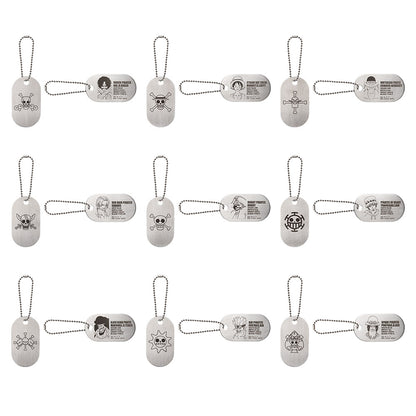 ICHIBAN KUJI ONE PIECE ROGER PIRATES LEGENDARY PIRATES - G PRIZE DOG TAG METAL CHARM COMPLETE SET OF 9 TYPES