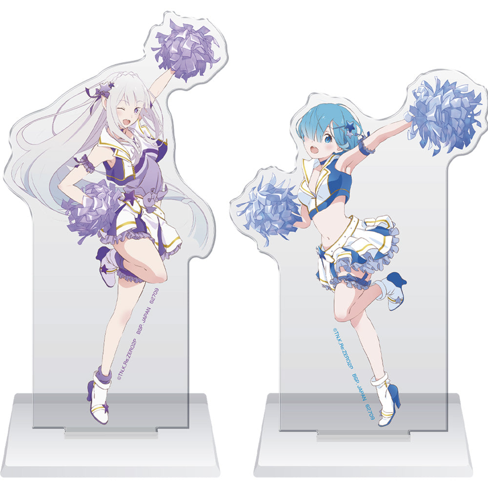 ICHIBAN KUJI RE:ZERO - COURAGE FOR YOU - D PRIZE - ACRYLIC STAND Complete Set 2 Types