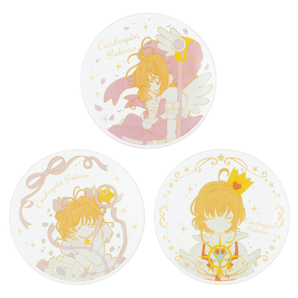 ICHIBAN KUJI SAKURA CARDCAPTOR - 25TH ANNIVERSARY - D PRIZE - MEMORIAL PLATE Complete Set 3 Types