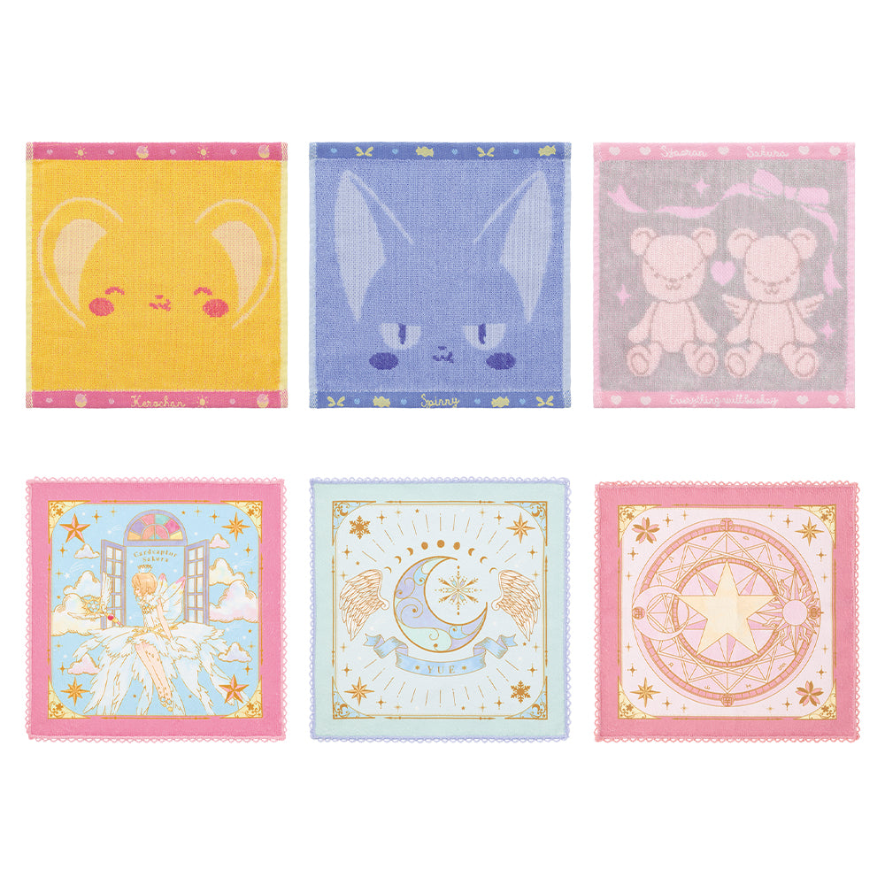 ICHIBAN KUJI SAKURA CARDCAPTOR - 25TH ANNIVERSARY - E PRIZE - HAND TOWEL Complete Set 6 Types