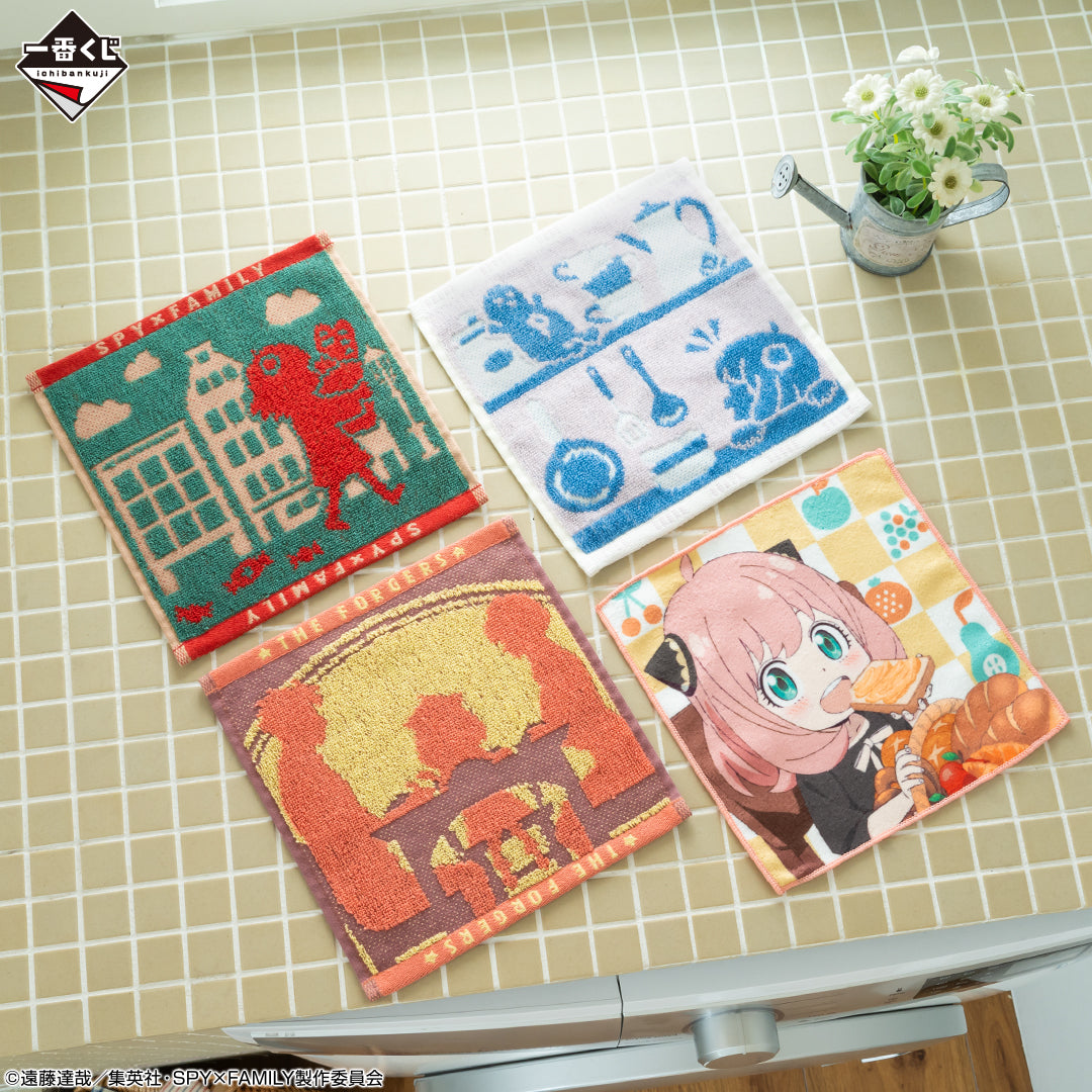 ICHIBAN KUJI SPY X FAMILY - CARE FOR ANOTHER ? - F PRIZE - TOWEL ASSORTMENT Complete Set 4 Types