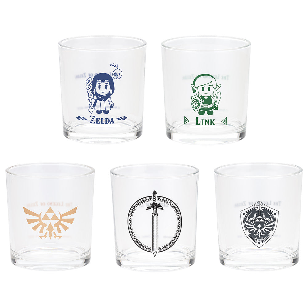 ICHIBAN KUJI THE LEGEND OF ZELDA - BORROWED THINGS FROM HYRULE - F PRIZE - GLASS Complete Set 5 Types