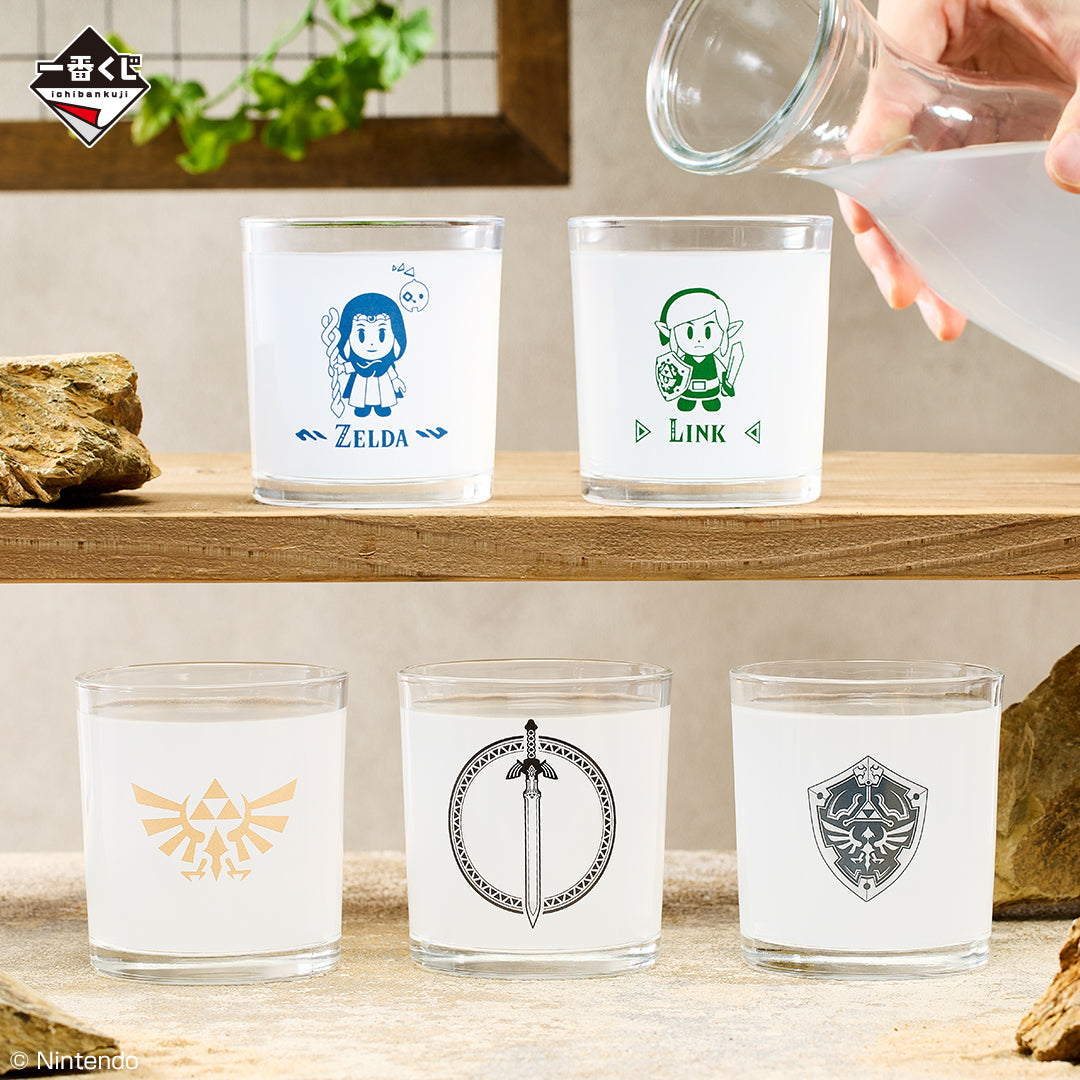 ICHIBAN KUJI THE LEGEND OF ZELDA - BORROWED THINGS FROM HYRULE - F PRIZE - GLASS Complete Set 5 Types