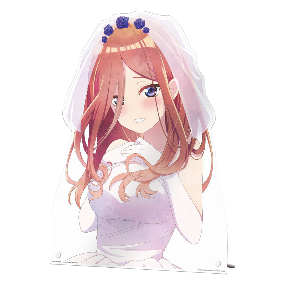 ICHIBAN KUJI THE QUINTESSENTIAL QUINTUPLETS - MEMORIAL COLLECTIONS - D PRIZE - BUST UP ACRYLIC BOARD [NAKANO MIKU WEDDING]