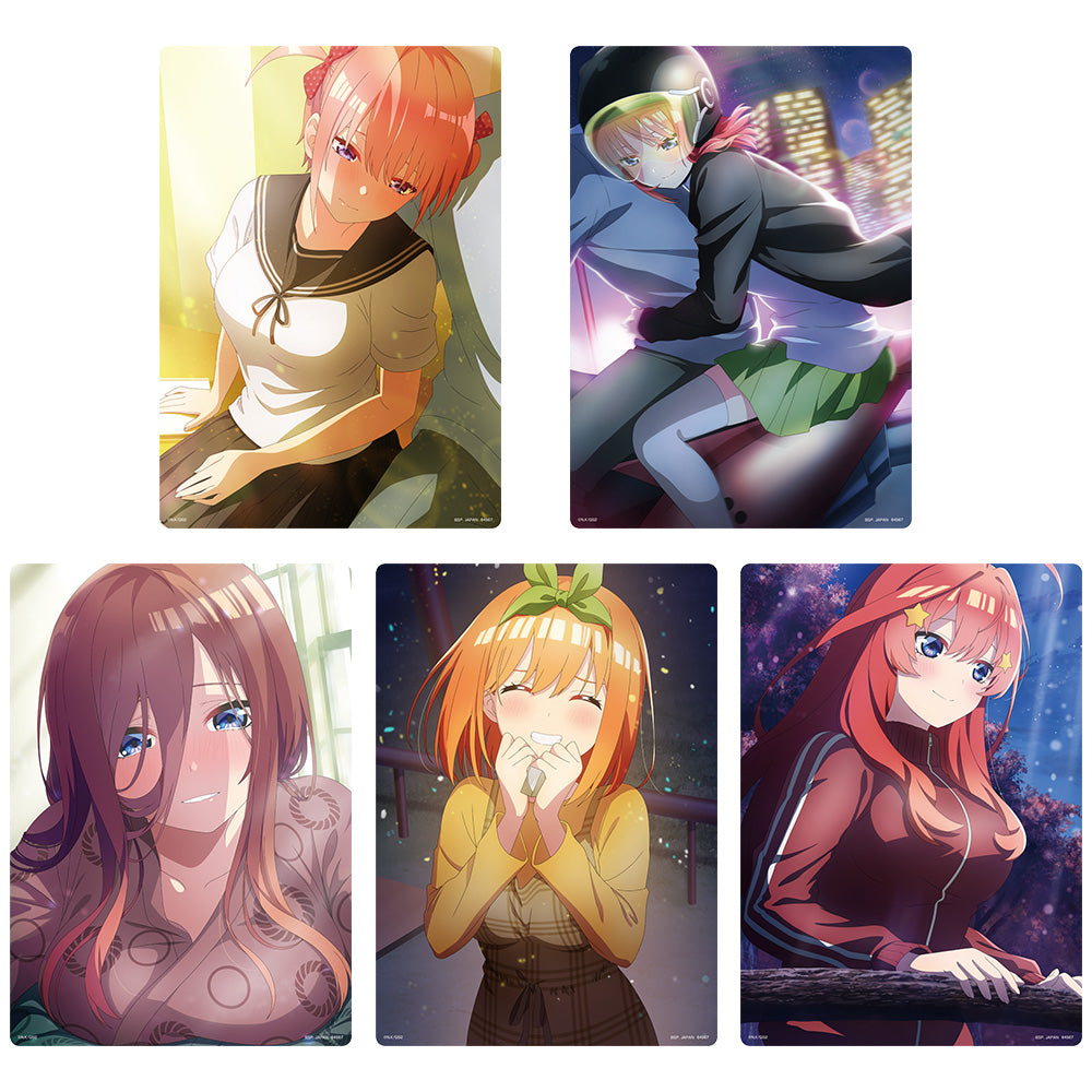 ICHIBAN KUJI THE QUINTESSENTIAL QUINTUPLETS - MEMORIAL COLLECTIONS - H PRIZE - MEMORIAL ILLUSTRATION BOARD Complete Set 5 Types