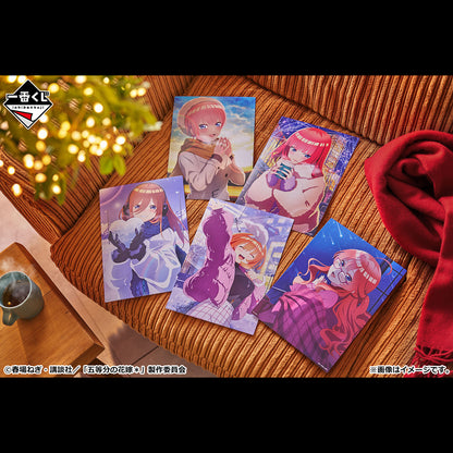 ICHIBAN KUJI THE QUINTESSENTIAL QUINTUPLETS SHARING THE WARMTH - K PRIZE ORIGINAL ILLUSTRATION BOARD - COMPLETE SET OF 5 TYPES