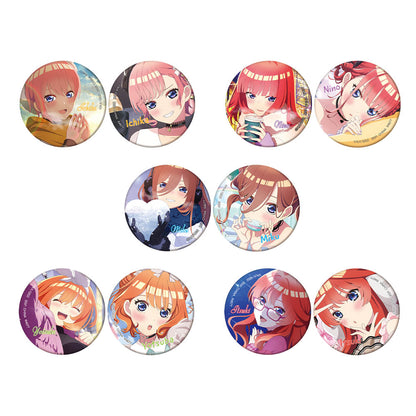 ICHIBAN KUJI THE QUINTESSENTIAL QUINTUPLETS SHARING THE WARMTH - O PRIZE CAN BADGE SET - COMPLETE SET OF 10 TYPES