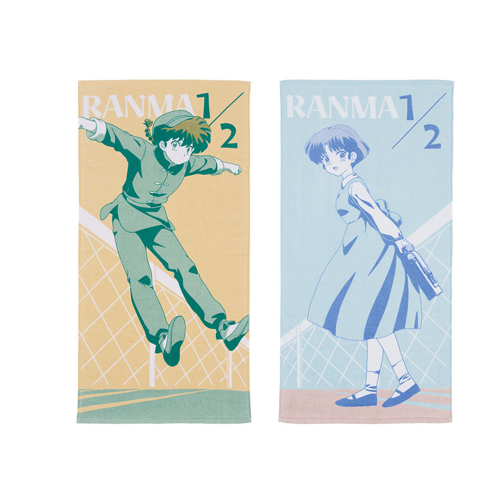 ICHIBAN KUJI TV ANIME RANMA 1/2 - B PRIZE BATH TOWEL - COMPLETE SET OF 2 TYPES