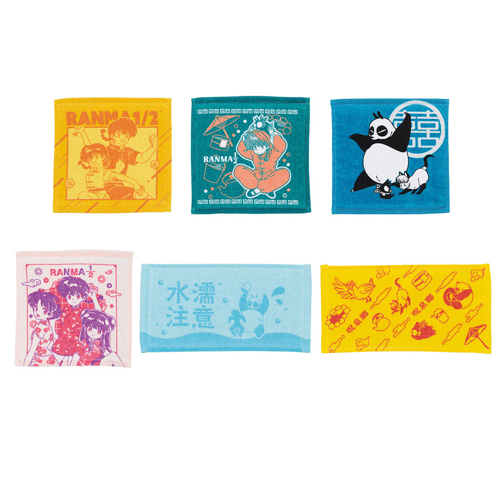 ICHIBAN KUJI TV ANIME RANMA 1/2 - G PRIZE HAND TOWEL - COMPLETE SET OF 6 TYPES